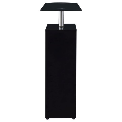 Koufax 48-inch Pub Height Bar Table Black High Gloss - Image 9
