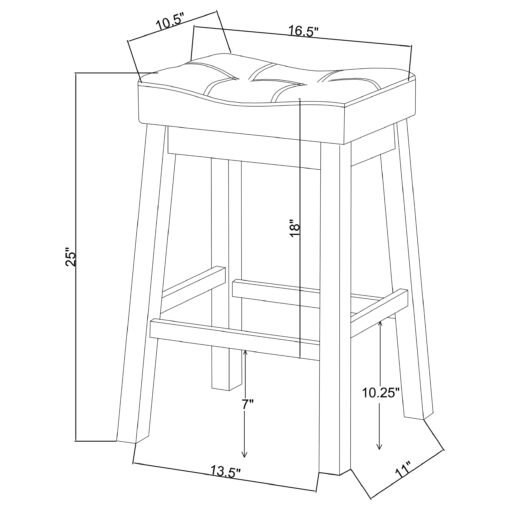 Donald Upholstered Counter Stool Cappuccino (Set of 2) - Image 8