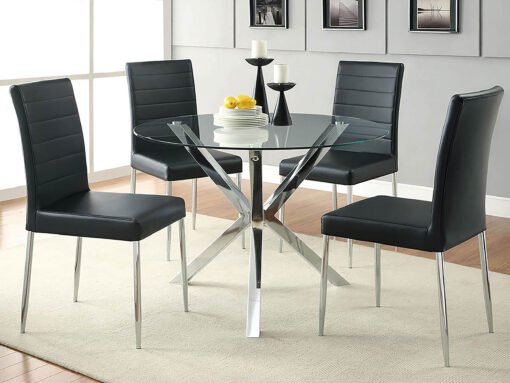 Maston Upholstered Dining Side Chair Black (Set of 4) - Image 6