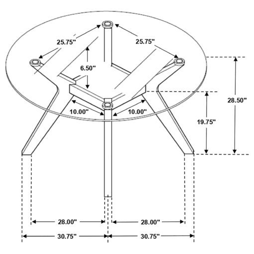 Paxton 5-piece Round Glass Top Dining Table Set Nutmeg - Image 5