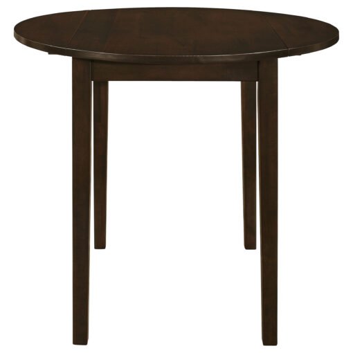 Bucknell 3-piece Round Drop Leaf Dining Table Set Cappuccino - Image 4