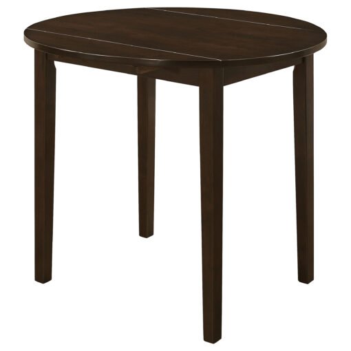 Bucknell 3-piece Round Drop Leaf Dining Table Set Cappuccino - Image 5