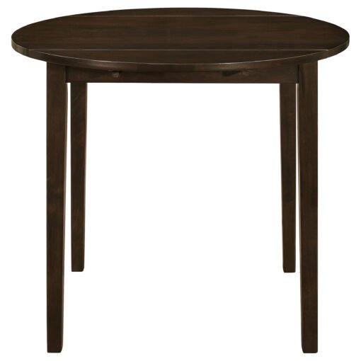 Bucknell 3-piece Round Drop Leaf Dining Table Set Cappuccino - Image 6