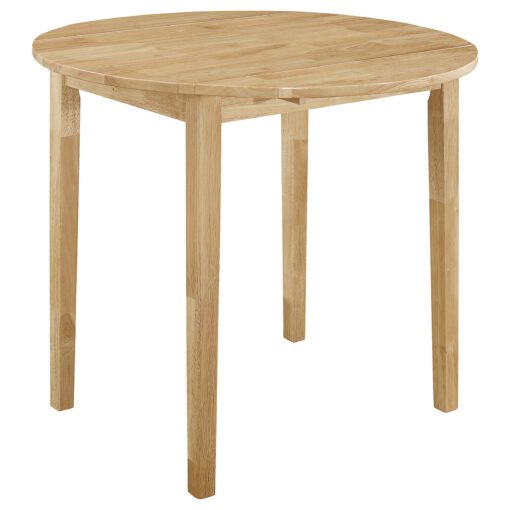Bucknell 3-piece Round Drop Leaf Dining Table Set Natural - Image 4