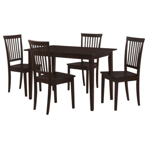Gomez 5-piece Rectangular Dining Table Set Cappuccino - Image 2