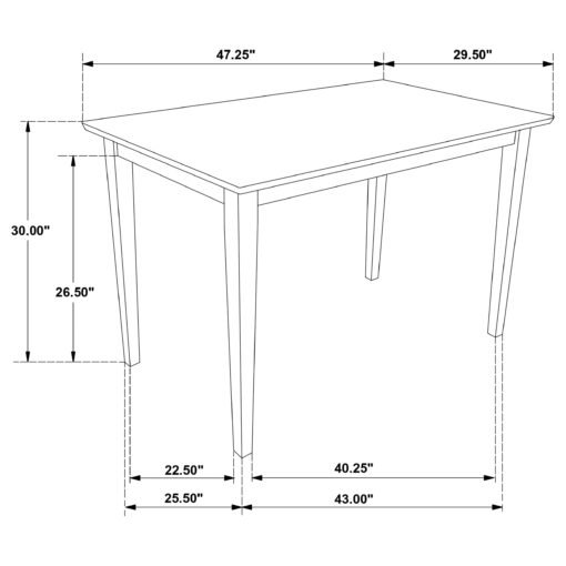 Gomez 5-piece Rectangular Dining Table Set Cappuccino - Image 6