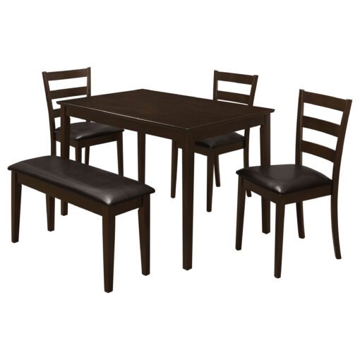 Guillen 5-piece Rectangular Dining Table Set Cappuccino - Image 2