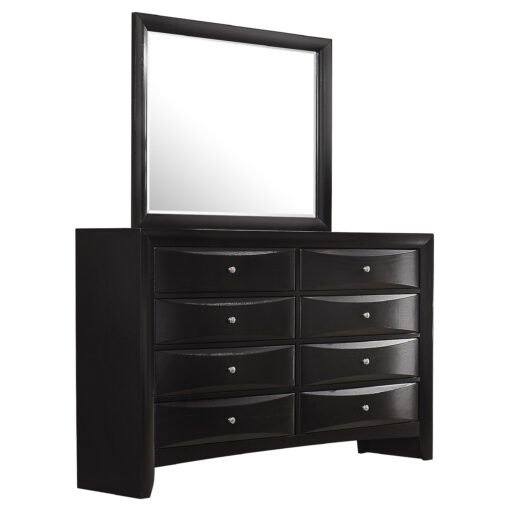Briana 8-drawer Dresser with Mirror Black - Image 2