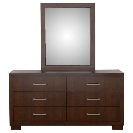 Jessica 6-drawer Dresser with Mirror Cappuccino - Image 2