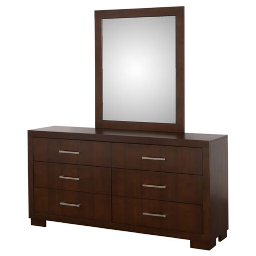 Jessica 6-drawer Dresser with Mirror Cappuccino - Image 3
