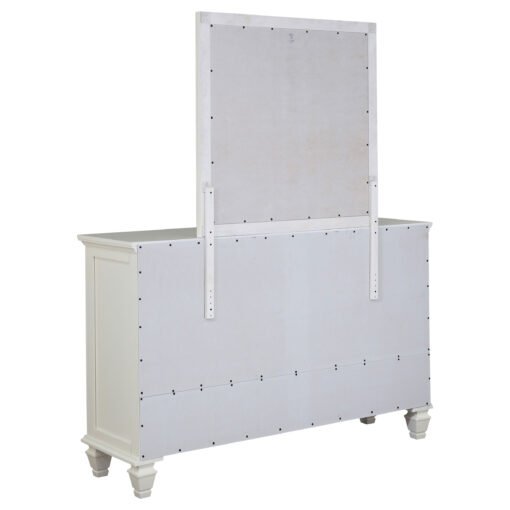 Sandy Beach 11-drawer Dresser with Mirror Cream White - Image 5