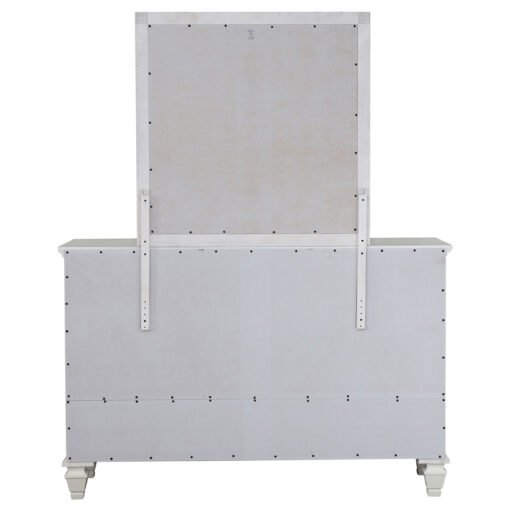 Sandy Beach 11-drawer Dresser with Mirror Cream White - Image 6