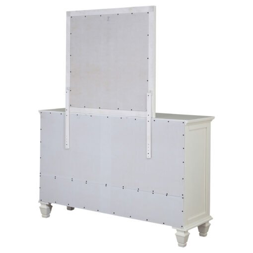 Sandy Beach 11-drawer Dresser with Mirror Cream White - Image 7