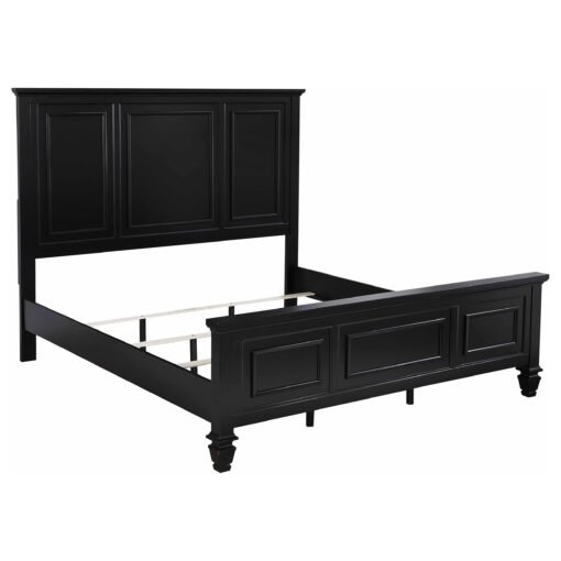Sandy Beach 63-inch Eastern King Wood Panel Bed Black - Image 2