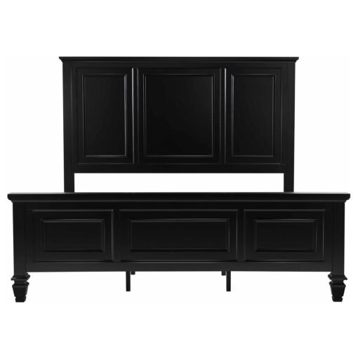 Sandy Beach 63-inch Eastern King Wood Panel Bed Black - Image 4