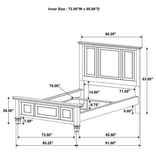 Sandy Beach 4-piece California King Bedroom Set Black Category: Bedroom Sets - Image 15
