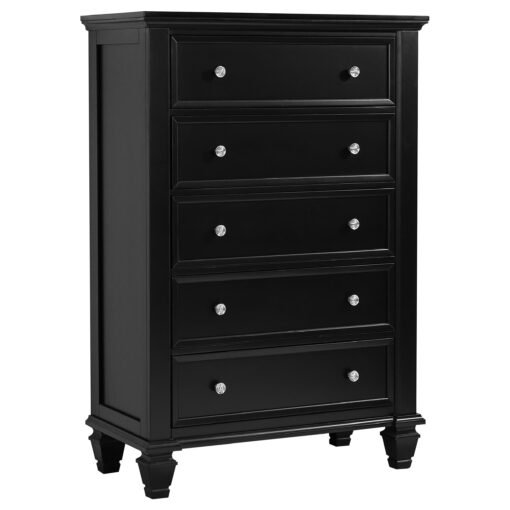 Sandy Beach 5-piece California King Bedroom Set Black - Image 11