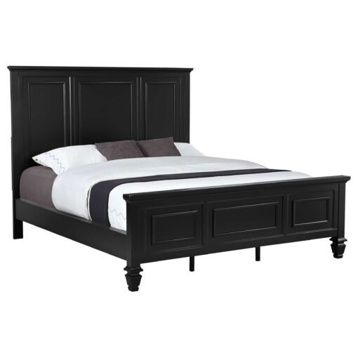 Sandy Beach 63-inch California King Wood Panel Bed Black - Image 3