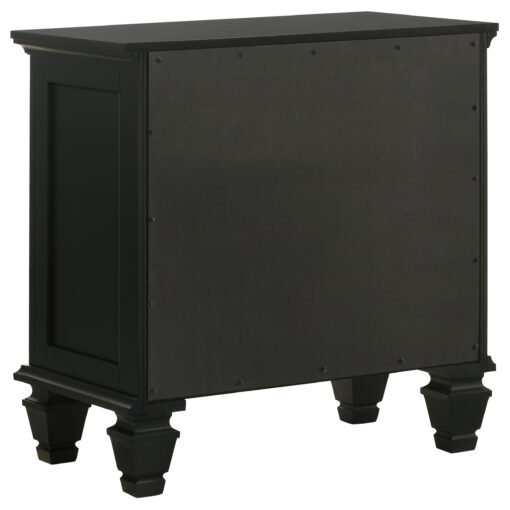 Sandy Beach 3-drawer Nightstand Black - Image 7