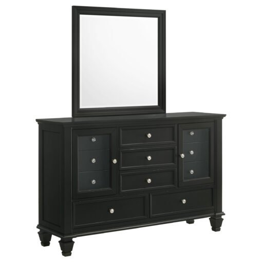 Sandy Beach 11-drawer Dresser with Mirror Black - Image 2