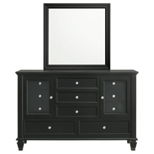 Sandy Beach 11-drawer Dresser with Mirror Black - Image 3