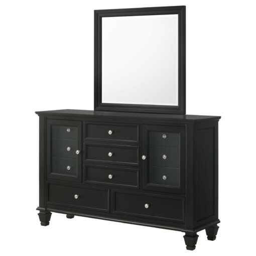 Sandy Beach 11-drawer Dresser with Mirror Black - Image 4