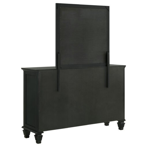 Sandy Beach 11-drawer Dresser with Mirror Black - Image 6