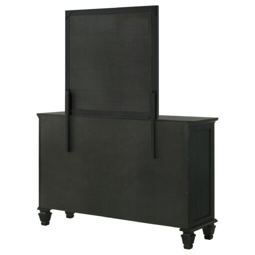 Sandy Beach 11-drawer Dresser with Mirror Black - Image 9