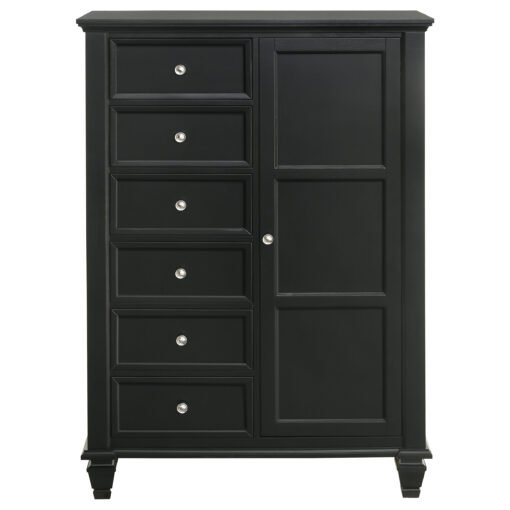 Sandy Beach 8-drawer Door Chest Black - Image 3