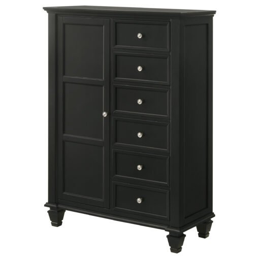 Sandy Beach 8-drawer Door Chest Black - Image 4