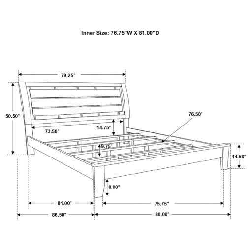 Serenity Wood Eastern King Panel Bed Rich Merlot - Image 3