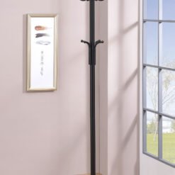 Collier 12 Hook Freestanding Coat Rack Hat Hanger Black