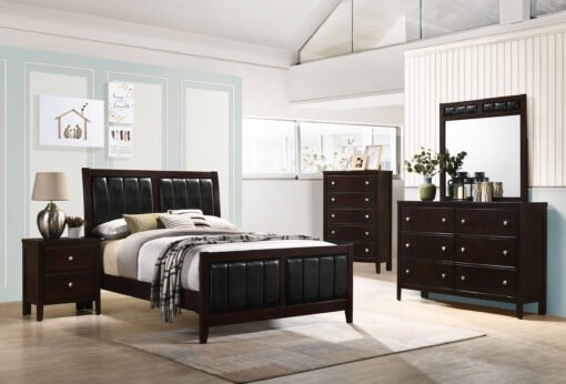 Carlton Wood Full Panel Bed Cappuccino - Image 11