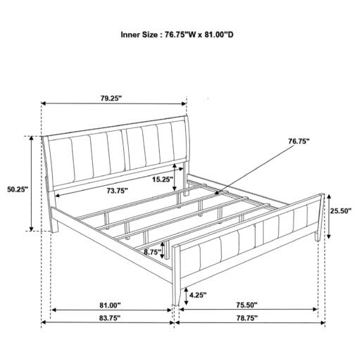 Carlton 4-piece Eastern King Bedroom Set Cappuccino - Image 17