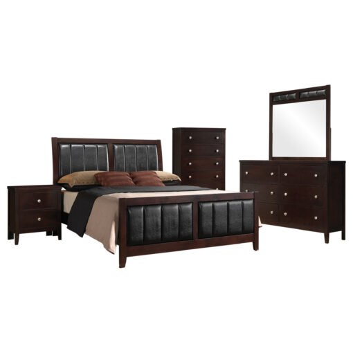 Carlton 5-piece Eastern King Bedroom Set Cappuccino - Image 2