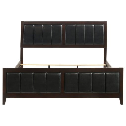 Carlton Wood Eastern King Panel Bed Cappuccino - Image 4