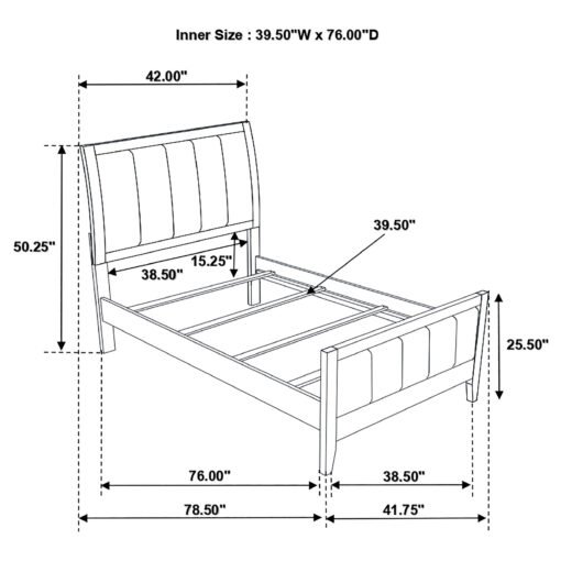 Carlton 5-piece Twin Bedroom Set Cappuccino - Image 16