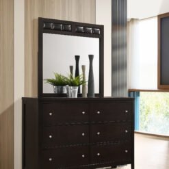 Carlton 6-drawer Dresser with Mirror Cappuccino