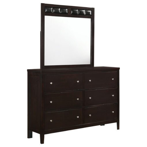 Carlton 6-drawer Dresser with Mirror Cappuccino - Image 2