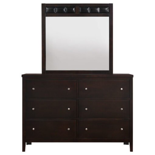 Carlton 6-drawer Dresser with Mirror Cappuccino - Image 3