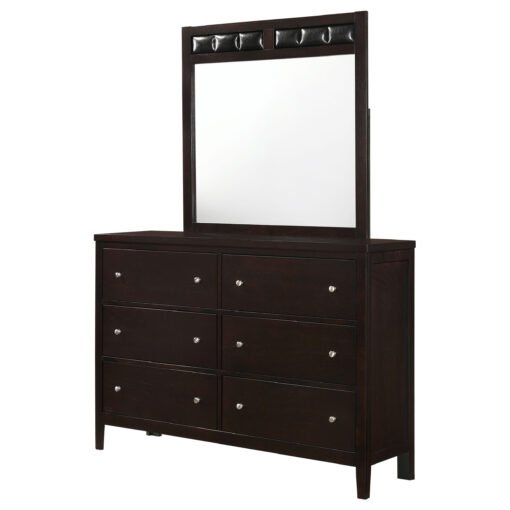 Carlton 6-drawer Dresser with Mirror Cappuccino - Image 4