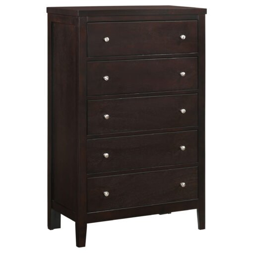 Carlton 5-drawer Bedroom Chest Cappuccino - Image 2