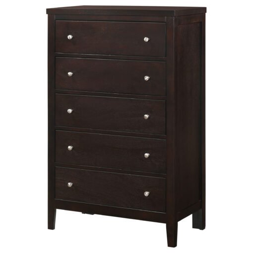 Carlton 5-drawer Bedroom Chest Cappuccino - Image 4