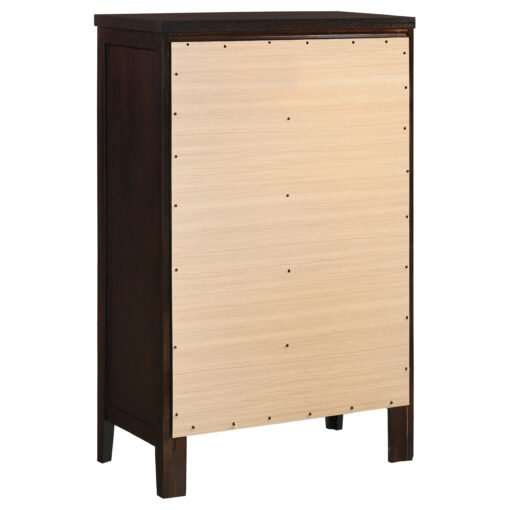 Carlton 5-drawer Bedroom Chest Cappuccino - Image 6