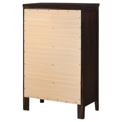 Carlton 5-drawer Bedroom Chest Cappuccino - Image 8