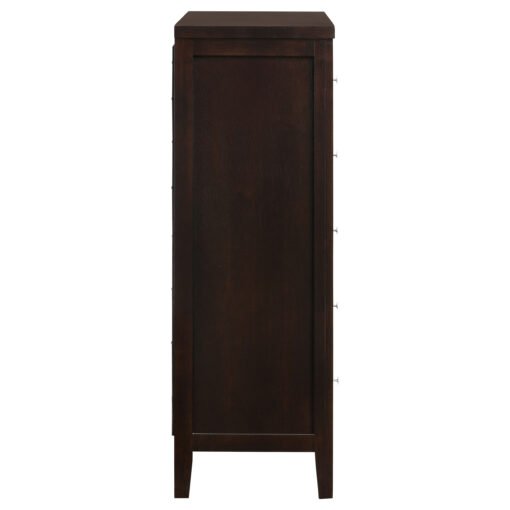 Carlton 5-drawer Bedroom Chest Cappuccino - Image 9
