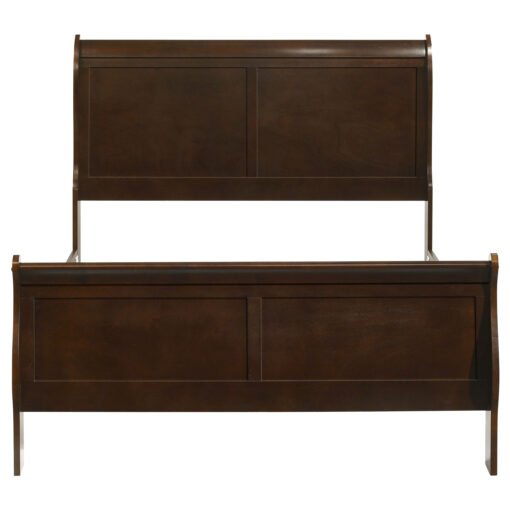 Louis Philippe Wood Full Sleigh Bed Cappuccino - Image 4