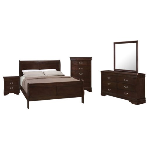 Louis Philippe 5-piece Eastern King Bedroom Set Cappuccino - Image 2