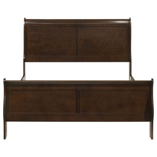 Louis Philippe Wood Queen Sleigh Bed Cappuccino - Image 5