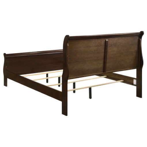 Louis Philippe Wood Queen Sleigh Bed Cappuccino - Image 6